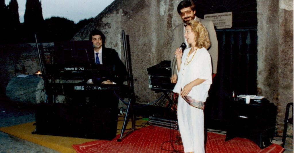 1993 Ostia Antica - Serate al Borgo - Con il musicista Claudio Carbonetti
